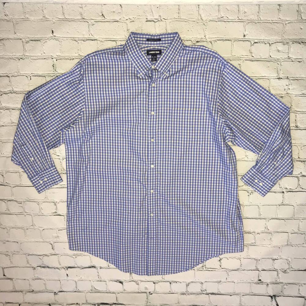 Blue Plaid & Yellow Tall Man Button Down